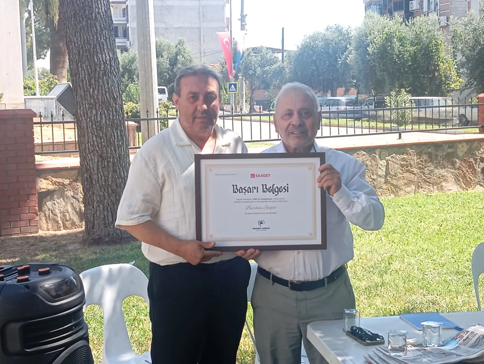 Saadet Partisi İlçe Başkanlığı ödül